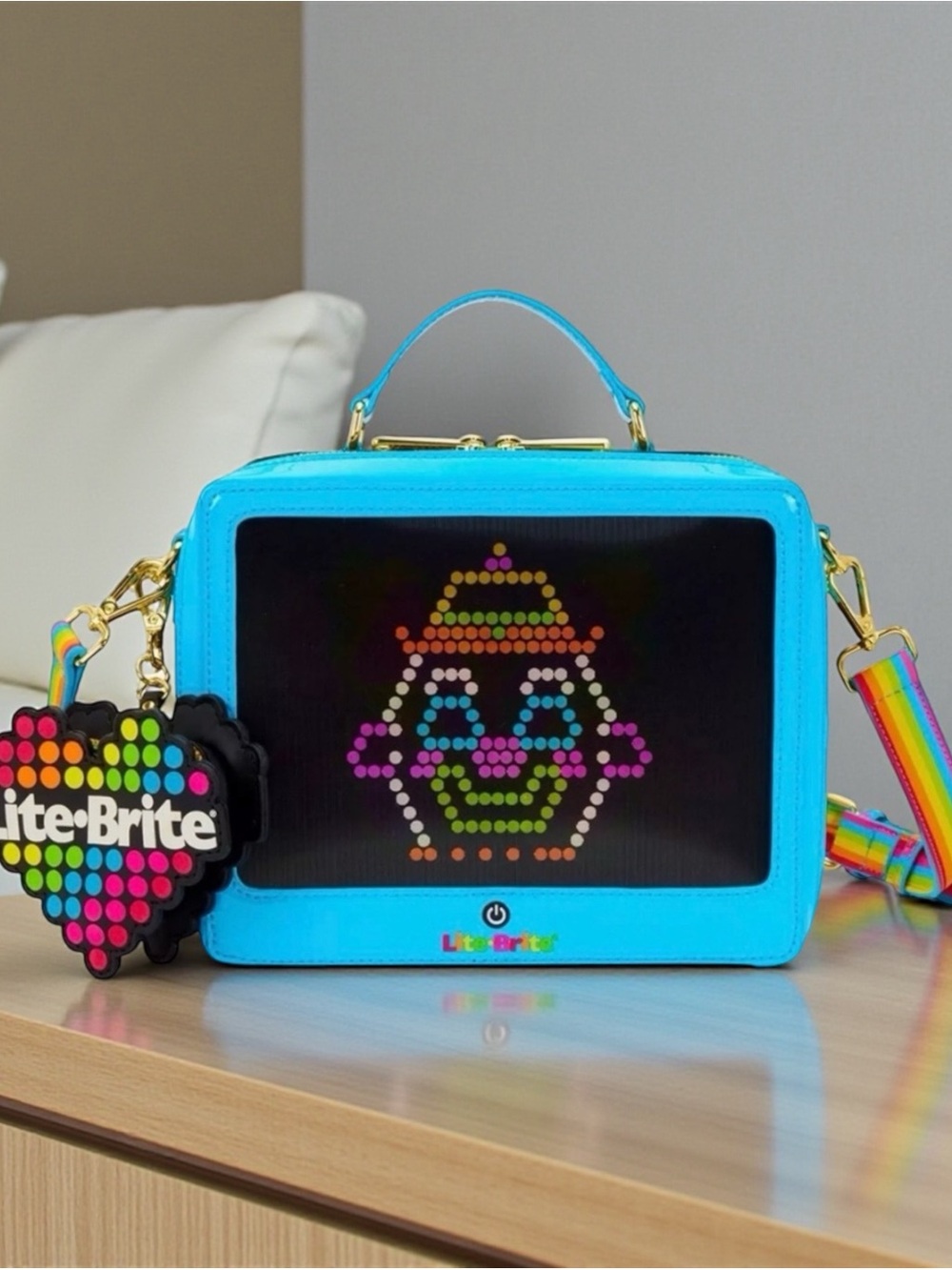 Loungefly Hasbro Lite-Brite Lenticular Glow Crossbody Bag with Coin Bag NWT
